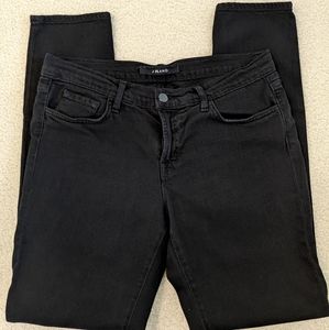 J Brand jet black straight leg jeans